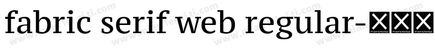 fabric serif web regular字体转换